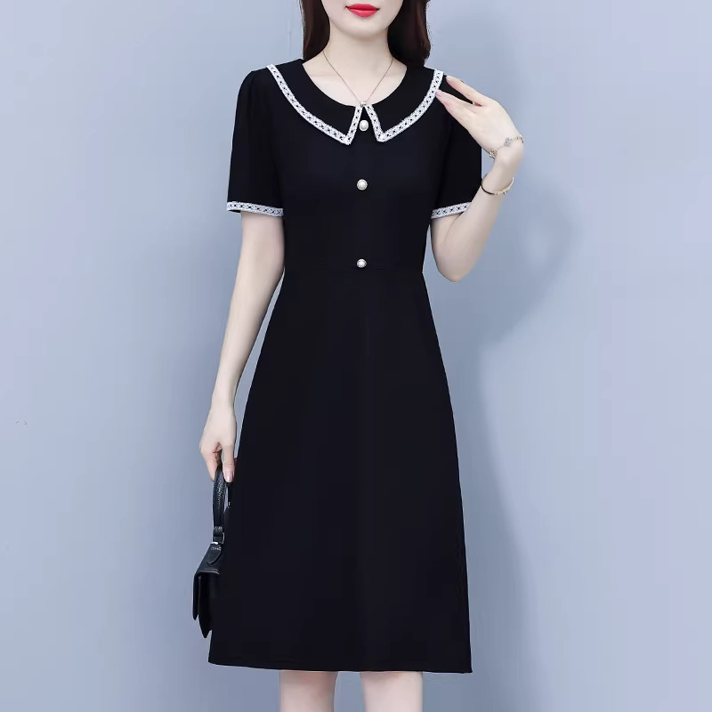 黑色连衣裙女2026新款今年流行爆款夏季小个子高级感气质妈妈裙子