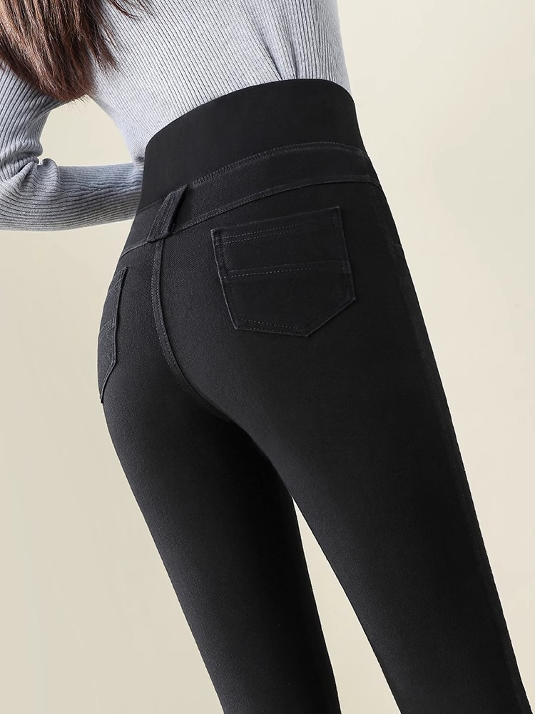 丝绒紧身裤女士外穿修身Look弹力紧身裤2025秋冬高腰弹力腰紧身铅