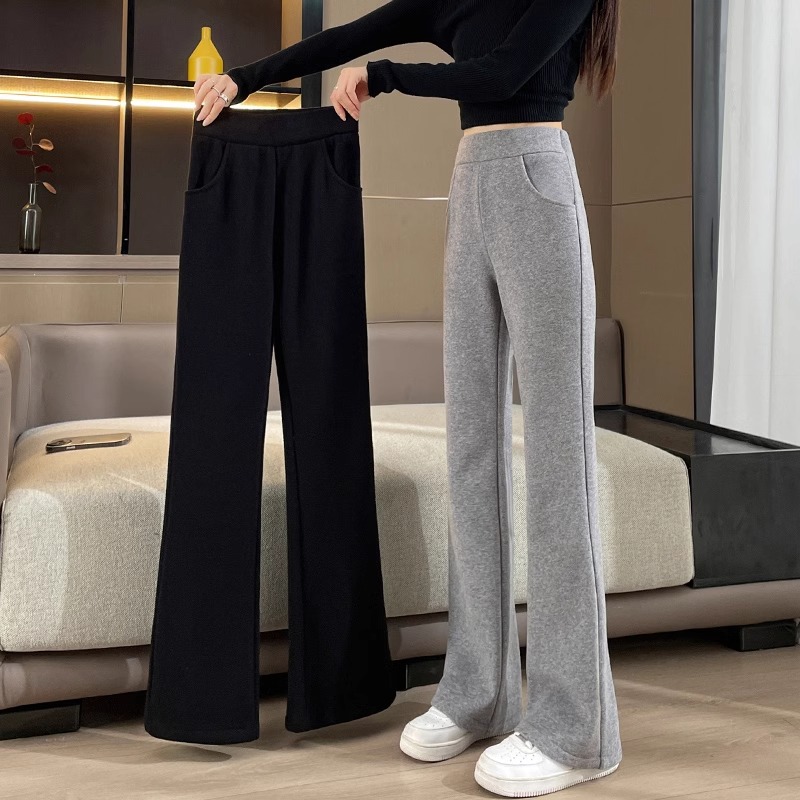 微喇叭裤子女2025春秋季新款爆款高腰显瘦垂感休闲窄版阔腿裤