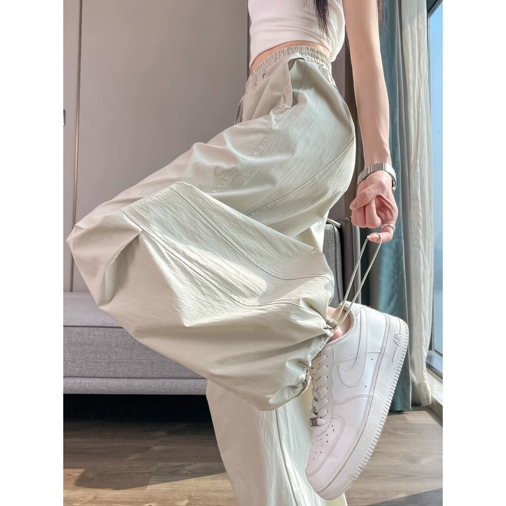 日本offcat美式速干工装裤女夏季薄款冰丝阔腿宽松登山运动裤