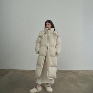 2024新款羽绒服女中长款过膝加厚大被子宽松冬季修身显瘦中戏外套