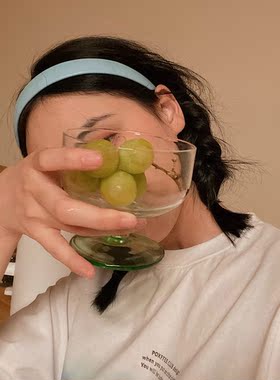 ONE GREEN 韩版2.5cm宽边PU皮质简约浏海发夹ins压发发箍发箍发饰