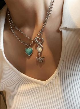 爱心项链高级感轻奢小众2025新款