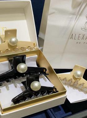 发夹女法国压力山钟楚曦明星同款醋酸抓夹发卡后脑勺鲨鱼夹发饰