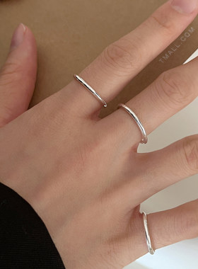 S925纯银素圈时尚戒指女