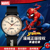漫威蜘蛛侠手表儿童男生初中高中生考试专用青少年男孩机械电子表