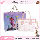 迪士尼疯狂动物城女款 通勤菜篮子手提斜挎托特包新年礼物 包包女式