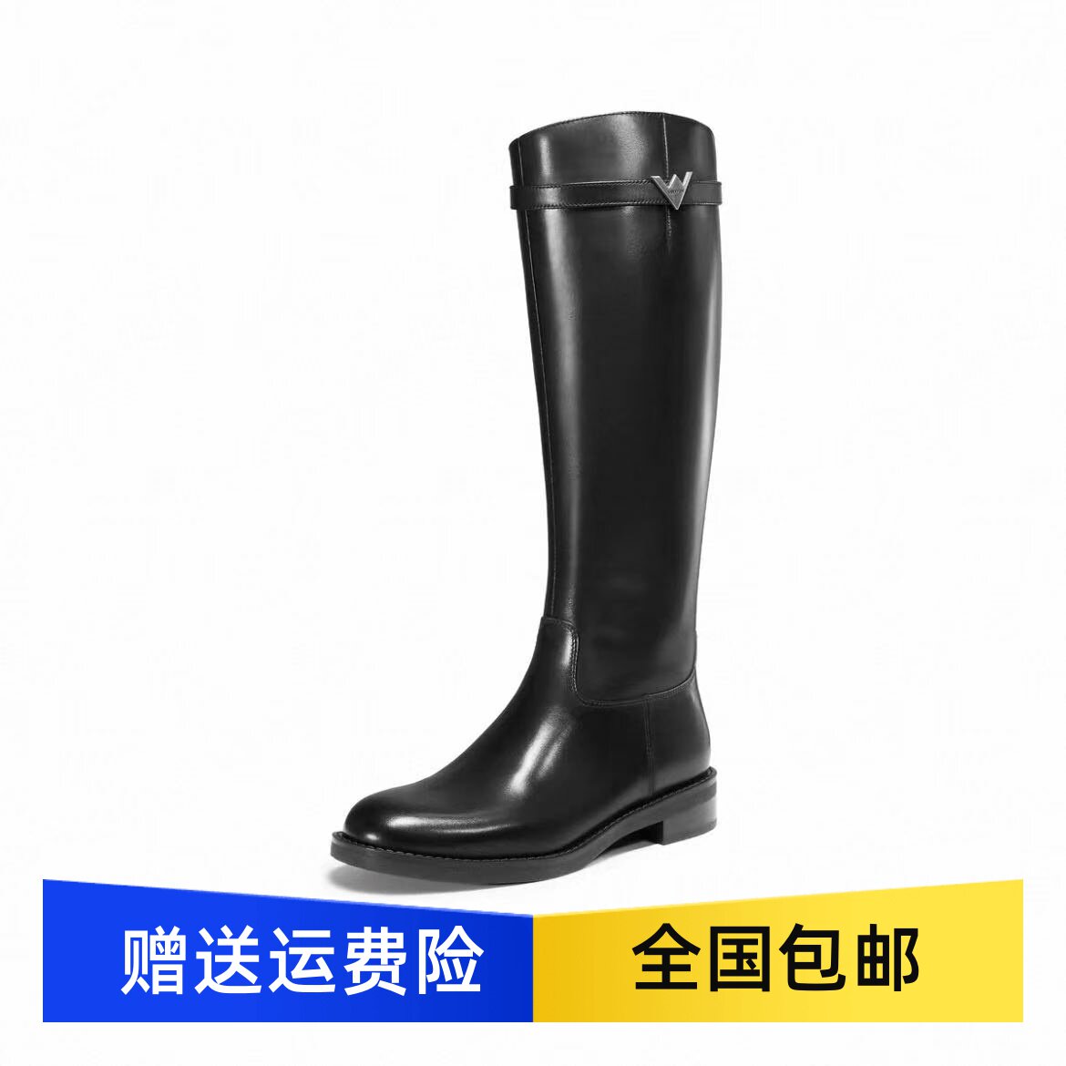 邝玲玲同款商场同款2026冬季真皮联名系列骑士靴长靴女皮靴ENQ01