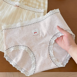 中腰甜蜜活力森系内裤 头 少女士纯棉透气加长全棉裆精致学生三角裤
