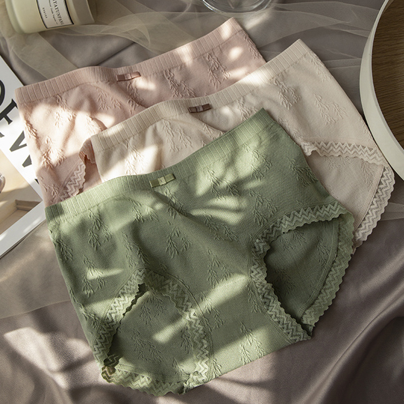 中腰内裤无缝一体日系少女弹力