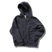 OCTOBEE 美莉诺羊毛加绒保暖短宽重磅连帽拉链帽衫 LAB 云朵卫衣