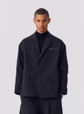 OCTOBEE LAB多口袋户外通勤纯色压胶平驳领西服西装秋夹克外套男