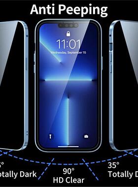适用iPhone11 12 13 14 15 16 17 Pro Max XSMax privacy phone case iphone air 16e protective glass case