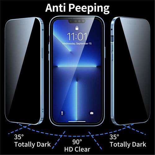 适用iPhone11 12 13 14 15 16 17 Pro Max XSMax privacy phone case iphone air 16e protective glass case