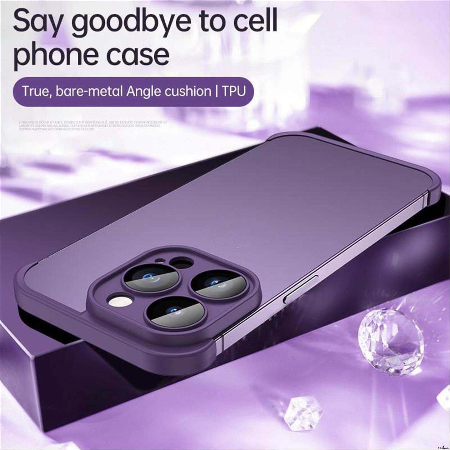 适用Luxury Lens Protector Corner Pad Soft Silicone Case iPhone13 14 15 Pro Max Shockproof Phone Case