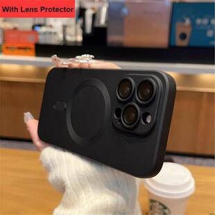 适用Magnetic Wireless Charge Case iPhone 16 17 Pro Max 15 14plus 13 12 11 XSMAX 16e 17air Cover Lens