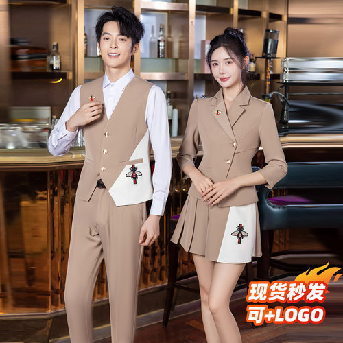 酒吧partyKTV男女服务员DJ公主少爷工服秋冬工作服网咖台球厅工装