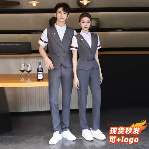 酒吧ktv男女服务员工作服台球厅partyk短袖夜场少爷网咖餐厅工装