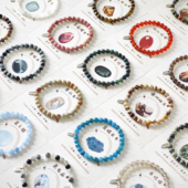 小幸运复古天然石串珠手链 6mm天然水晶手串小手围叠戴s925银饰品