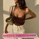 ITSNIKAR吊带背心女内搭欧美性感修身 设计感上衣外穿带可拆卸胸垫