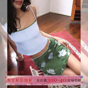 显瘦内搭撞色拼接短上衣 U领针织背心吊带女夏秋修身 ITSNIKAR 经典