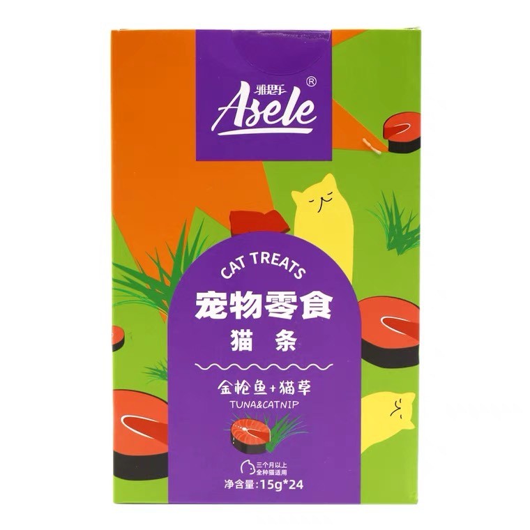 雅思乐增肥湿粮猫条24支图片