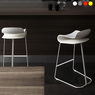 北欧吧台椅铁艺高脚凳咖啡厅家用休闲坐面简约吧台凳子靠背工业风