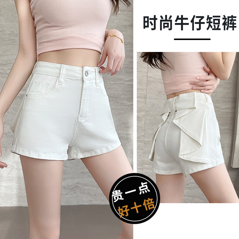 甜妹立体蝴蝶结牛仔短裤夏季辣妹图片