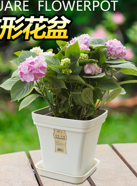 仿陶土方形树脂花盆方形客厅树脂花盆家用绿植塑料花盆厂家直销
