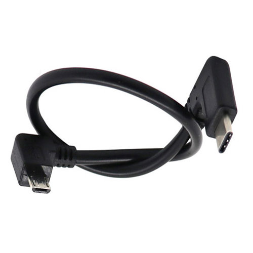 双弯头Type-C转MicroUSB数据线