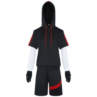 25堡垒之夜cos服万圣节拼接短袖卫衣游戏皮肤cosplay二次元舞台服