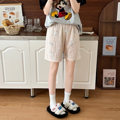 004裤女宽松休闲居家夏天薄款