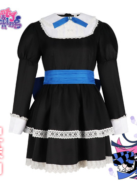 吊带袜天使Stocking黑色洛丽塔cos史朵巾套装cosplay黑色礼服套装