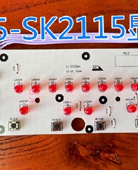 美的电磁炉显示板C21-SK2105/2115 D-SK2105控制面板 5针按键板