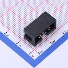 X9555WV-2x04-6TV01 IDC连接器(牛角/简牛) 2.54mm 每排P数:4 排