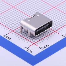 918-418K2023S40006 USB连接器 Type-C 母座 卧贴 无弹单排LCP黑