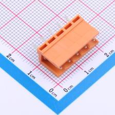 JL396V-39605O01 插拔式接线端子 3.96mm 排数:1 每排P数:5 橙色