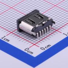 918-418K2022Y40008 USB连接器 Type-C 母座 立贴 不锈钢有弹