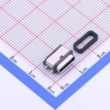 B0404-ATCF-06-015 USB连接器 TYPEC6P母座沉板防水A款(点胶)(外