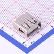 USB-256-BRWH137 USB连接器 Type-A 母座 直插