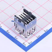 UB1112C-8FDH-4F USB连接器 Type-A 母座 弯插