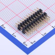 排针 2mm 双塑 2X11I 塑胶同向L 方针 C40D28 直插 X4622WV 2x11P