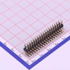 X6521WR-2x19H-C30D60 排针 2.54mm 2x19P 弯插 方针 高镀金 抗氧