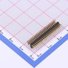 X1321WR-2x22J-C40D18 排针 1.27mm 2x22P 弯插 方针