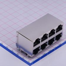 DS1131-S80BP 以太网连接器(RJ45 RJ11) RJ45 8p8c,2*4,全金,黑色