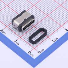 TYPE-C 6PFS 4J-H7.5 IPX8 USB连接器 Type-C 母座 卧贴 IPX8 两