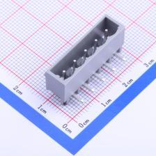 450针座连接器-弯形-05P-5.0mm灰色 插拔式接线端子 板端/插座-闭