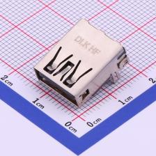 U3A20D-09BM5YN2HHF USB连接器 Type-A 母座 弯插 强度9Kg黑色直