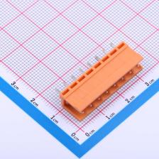 JL396V-39608O01 插拔式接线端子 3.96mm 排数:1 每排P数:8 橙色