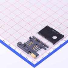 SIM-8PIN SIM卡连接器 自弹式 MiniSIM卡 卡座 (两件套）